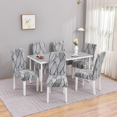 1/2/4/6 buc. Huse pentru scaune geometrice pentru sufragerie, husă elastică pentru scaun, huse de protecție pentru bucătărie, restaurant, banchet, hotel