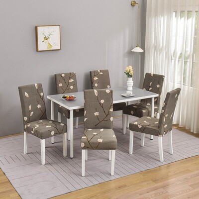 1/2/4/6 buc. Huse pentru scaune geometrice pentru sufragerie, husă elastică pentru scaun, huse de protecție pentru bucătărie, restaurant, banchet, hotel