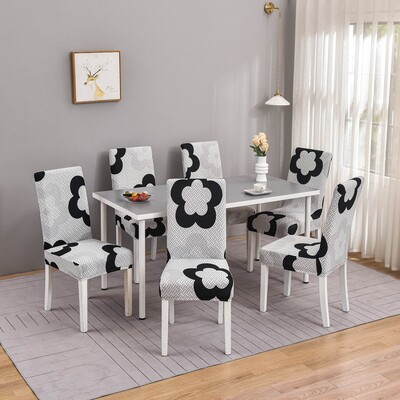 1/2/4/6 buc. Huse pentru scaune geometrice pentru sufragerie, husă elastică pentru scaun, huse de protecție pentru bucătărie, restaurant, banchet, hotel