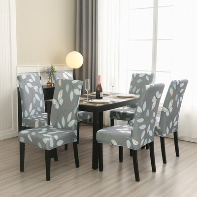 1/2/4/6 buc. Huse pentru scaune geometrice pentru sufragerie, husă elastică pentru scaun, huse de protecție pentru bucătărie, restaurant, banchet, hotel