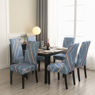 1/2/4/6 buc. Huse pentru scaune geometrice pentru sufragerie, husă elastică pentru scaun, huse de protecție pentru bucătărie, restaurant, banchet, hotel