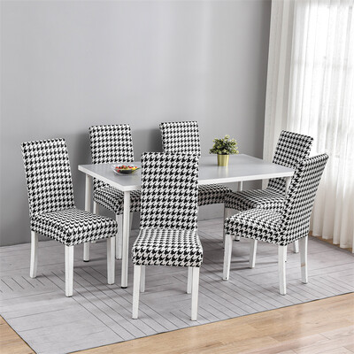 1/2/4/6 buc. Huse pentru scaune geometrice pentru sufragerie, husă elastică pentru scaun, huse de protecție pentru bucătărie, restaurant, banchet, hotel