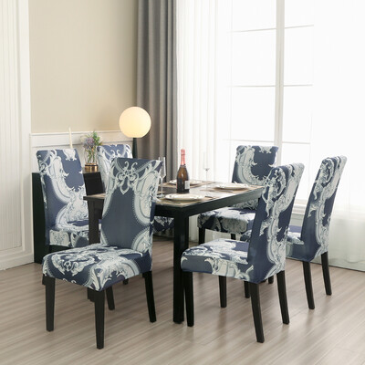1/2/4/6 buc. Huse pentru scaune geometrice pentru sufragerie, husă elastică pentru scaun, huse de protecție pentru bucătărie, restaurant, banchet, hotel