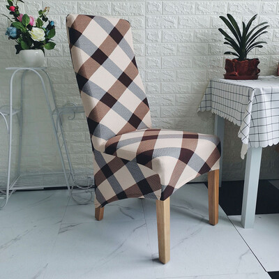 Huse pentru scaun cu spătar king imprimat pentru sufragerie, bucătărie, banchet, mărime XL, huse pentru scaune elastice cu spătar înalt, cu decor anti-murdar.