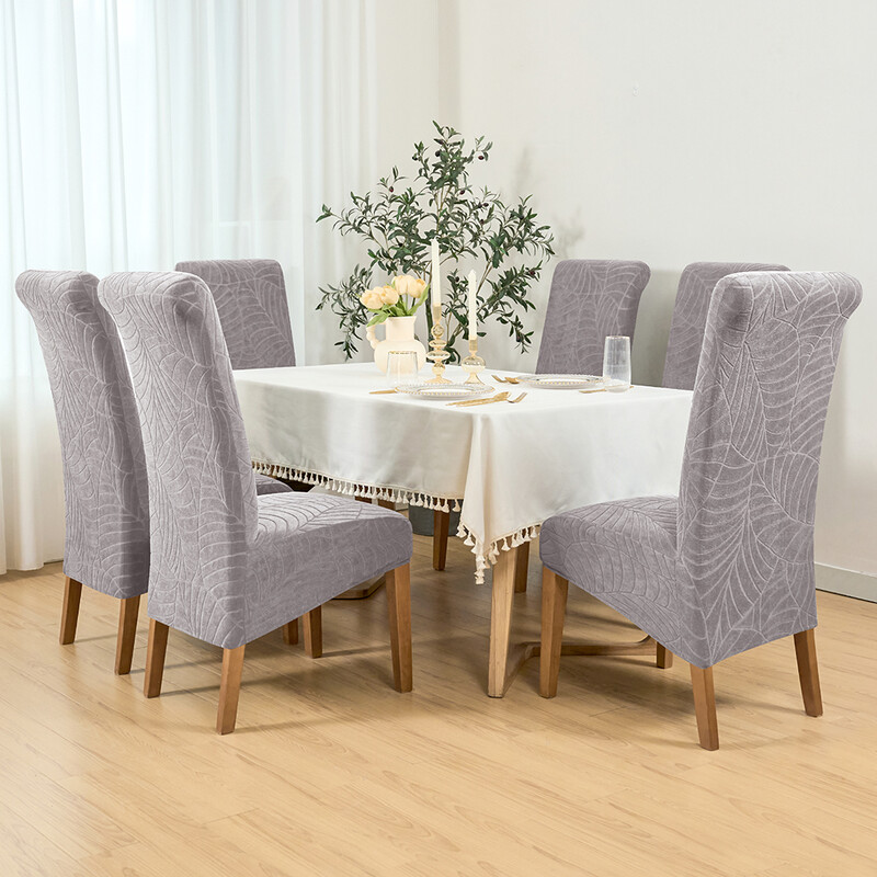 Leaf Jacquard kõrge seljatoega tooli kate Pritsmekindel veniv mustusevastane sisekujundus XL suuruse istme kate kontoriköögi söögitoa jaoks