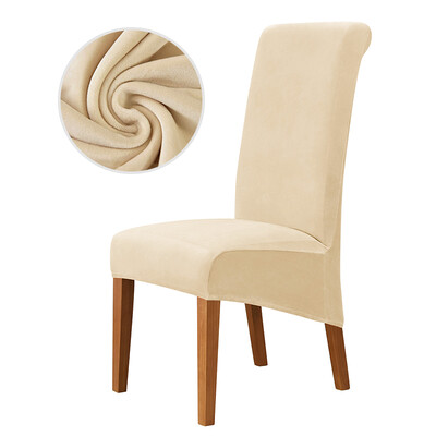 Tõeline sametrebase kangas XL Suurus Tooli kate Suures suuruses pikk seljatugi Euroopa stiilis istmekatted restoranihotelli peo banketi jaoks