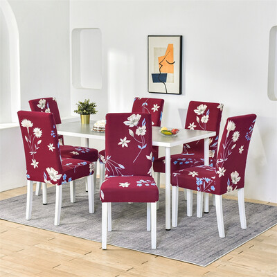 6 tk/komplekt Elastne tooli kate Söögitoa tooli istmekatted restorani pulmapidustuse jaoks Hotel Stretch Spandex tooli kate
