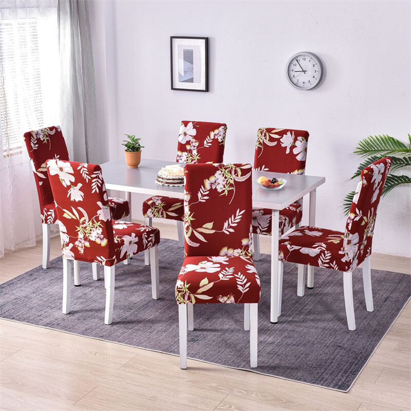 6 tk/komplekt Elastne tooli kate Söögitoa tooli istmekatted restorani pulmapidustuse jaoks Hotel Stretch Spandex tooli kate