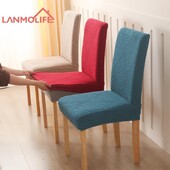 Navlaka za stolicu od polarnog flisa Rastezljive univerzalne veličine Jeftine navlake za sjedala s naslonom za vjenčanje Blagovaonske stolice za kuhinju 1 KOM