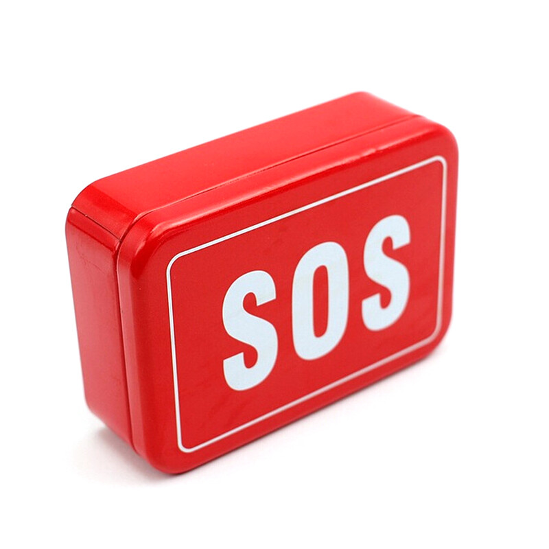 SOS Outdoor Survival Emergency Empty Box Tool For Wire Folding Compass Многофункционални клещи с фенерче Fire Starter Whistle