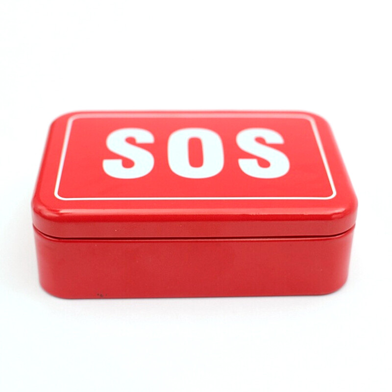 SOS Outdoor Survival Emergency Empty Box Tool For Wire Folding Compass Многофункционални клещи с фенерче Fire Starter Whistle