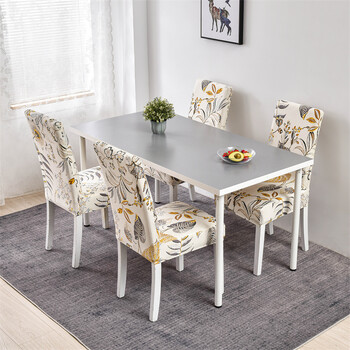 4PCS Nordic printed κάλυμμα καρέκλας τραπεζαρίας Ελαστικό all-inclusive κάλυμμα καρέκλας Spandex Θήκη για γραφείο Καρέκλες housse de chaise