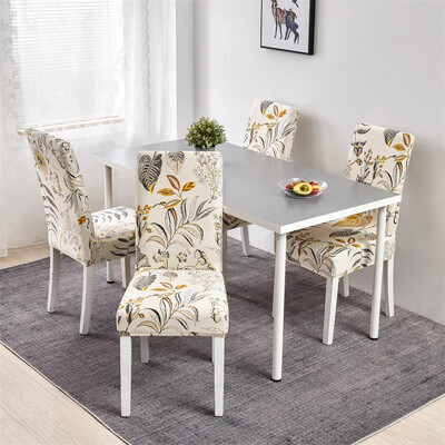 4PCS Nordic printed κάλυμμα καρέκλας τραπεζαρίας Ελαστικό all-inclusive κάλυμμα καρέκλας Spandex Θήκη για γραφείο Καρέκλες housse de chaise