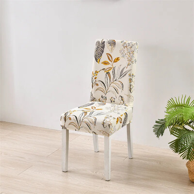 4PCS Nordic trükitud söögitooli kate Elastne kõikehõlmav tooli katted Spandex kontoriümbris Toolid housse de chaise