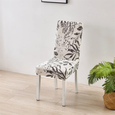 4PCS Nordic trükitud söögitooli kate Elastne kõikehõlmav tooli katted Spandex kontoriümbris Toolid housse de chaise