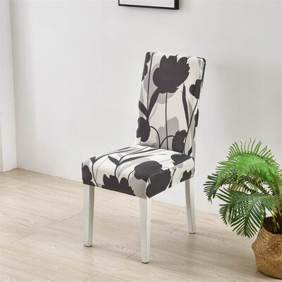 4PCS Nordic trükitud söögitooli kate Elastne kõikehõlmav tooli katted Spandex kontoriümbris Toolid housse de chaise
