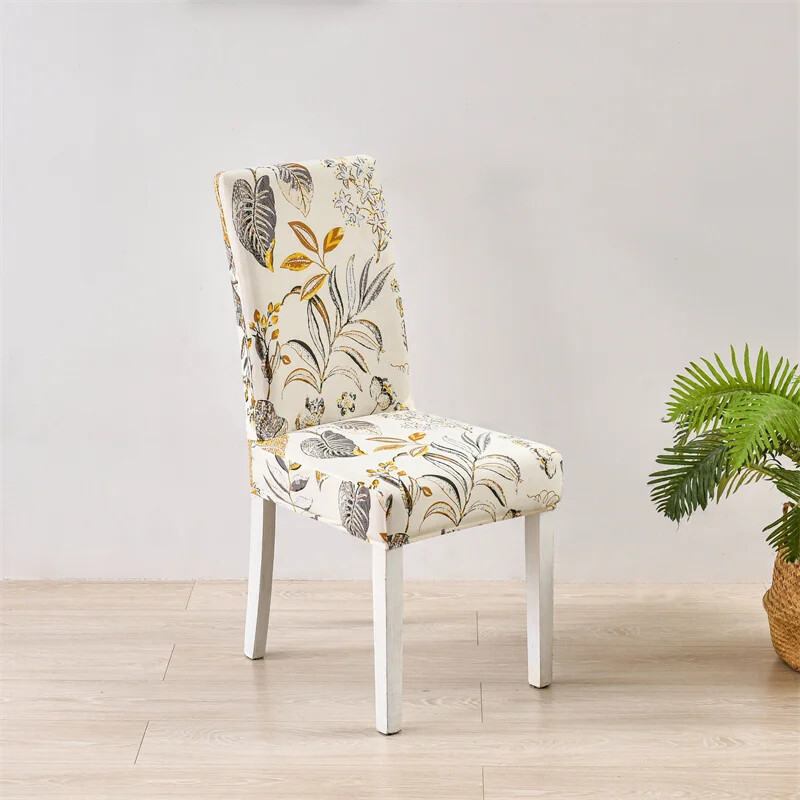 4PCS Nordic trükitud söögitooli kate Elastne kõikehõlmav tooli katted Spandex kontoriümbris Toolid housse de chaise