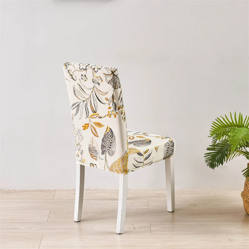 4PCS Nordic trükitud söögitooli kate Elastne kõikehõlmav tooli katted Spandex kontoriümbris Toolid housse de chaise