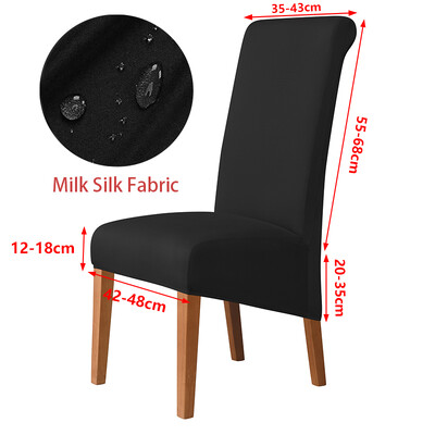 Husă pentru scaun, impermeabilă, dimensiunea XL, extensibilă, pentru scaunul de luat masa, cu spate, husă lungă pentru spate, lavabilă, pentru acasă, nuntă, hotel, banchet