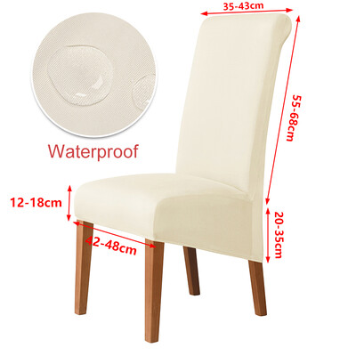 Husă pentru scaun, impermeabilă, dimensiunea XL, extensibilă, pentru scaunul de luat masa, cu spate, husă lungă pentru spate, lavabilă, pentru acasă, nuntă, hotel, banchet