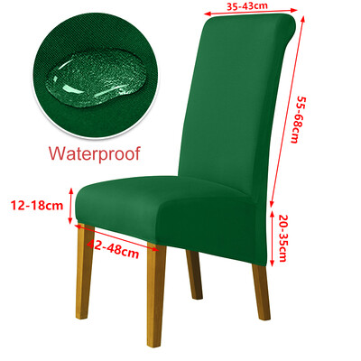 Husă pentru scaun, impermeabilă, dimensiunea XL, extensibilă, pentru scaunul de luat masa, cu spate, husă lungă pentru spate, lavabilă, pentru acasă, nuntă, hotel, banchet