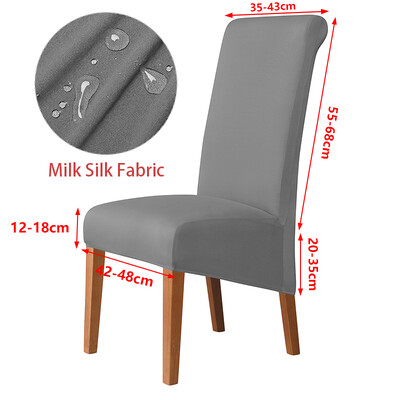 Husă pentru scaun, impermeabilă, dimensiunea XL, extensibilă, pentru scaunul de luat masa, cu spate, husă lungă pentru spate, lavabilă, pentru acasă, nuntă, hotel, banchet