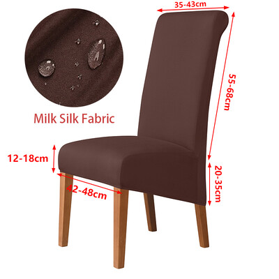 Husă pentru scaun, impermeabilă, dimensiunea XL, extensibilă, pentru scaunul de luat masa, cu spate, husă lungă pentru spate, lavabilă, pentru acasă, nuntă, hotel, banchet