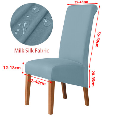 Husă pentru scaun, impermeabilă, dimensiunea XL, extensibilă, pentru scaunul de luat masa, cu spate, husă lungă pentru spate, lavabilă, pentru acasă, nuntă, hotel, banchet