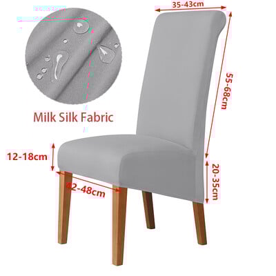 Husă pentru scaun, impermeabilă, dimensiunea XL, extensibilă, pentru scaunul de luat masa, cu spate, husă lungă pentru spate, lavabilă, pentru acasă, nuntă, hotel, banchet