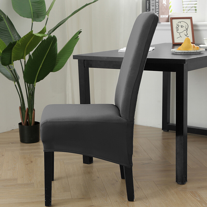 Husă pentru scaun, impermeabilă, dimensiunea XL, extensibilă, pentru scaunul de luat masa, cu spate, husă lungă pentru spate, lavabilă, pentru acasă, nuntă, hotel, banchet