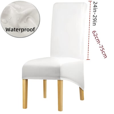 Huse pentru scaune de sufragerie din piele PU de dimensiuni mari Huse pentru scaune cu spătar înalt impermeabil Protejarea scaunului pentru animale de companie Huse detașabile