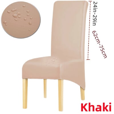 Huse pentru scaune de sufragerie din piele PU de dimensiuni mari Huse pentru scaune cu spătar înalt impermeabil Protejarea scaunului pentru animale de companie Huse detașabile