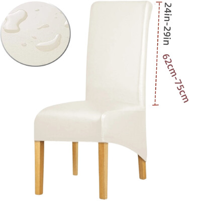 Huse pentru scaune de sufragerie din piele PU de dimensiuni mari Huse pentru scaune cu spătar înalt impermeabil Protejarea scaunului pentru animale de companie Huse detașabile