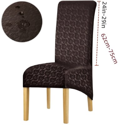Huse pentru scaune de sufragerie din piele PU de dimensiuni mari Huse pentru scaune cu spătar înalt impermeabil Protejarea scaunului pentru animale de companie Huse detașabile