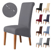 Размер XL\M\S Обикновена калъфка за стол Едноцветна еластична тъкан Калъфка за седалка за трапезария Офис Кухня Домашен декор Не 100% водоустойчив