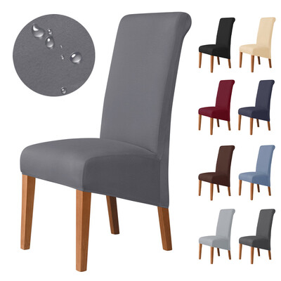 Mărime XL\M\S Husă de scaun simplă Husă de scaun din țesătură elastică, de culoare solidă, pentru sufragerie, birou, bucătărie, decor acasă, nu 100% impermeabil