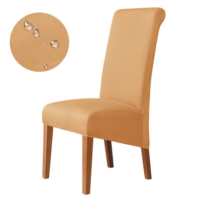 Размер XL\M\S Обикновена калъфка за стол Едноцветна еластична тъкан Калъфка за седалка за трапезария Офис Кухня Домашен декор Не 100% водоустойчив