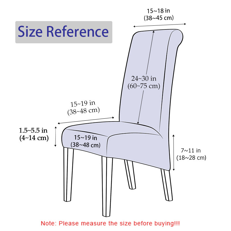 Размер XL\M\S Обикновена калъфка за стол Едноцветна еластична тъкан Калъфка за седалка за трапезария Офис Кухня Домашен декор Не 100% водоустойчив