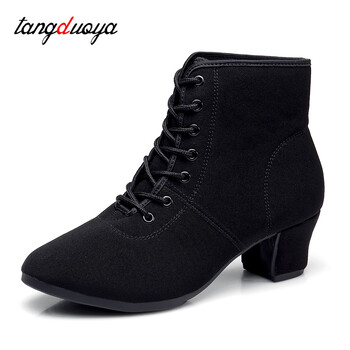 Γυναικεία λάτιν ψηλά παπούτσια χορού Salsa Jazz Dancing Boots Γυναικείες ψηλοτάκουνες γόβες 3,5cm/5,5cm Αθλητικά παπούτσια χορού για ενήλικες εξωτερικού χώρου