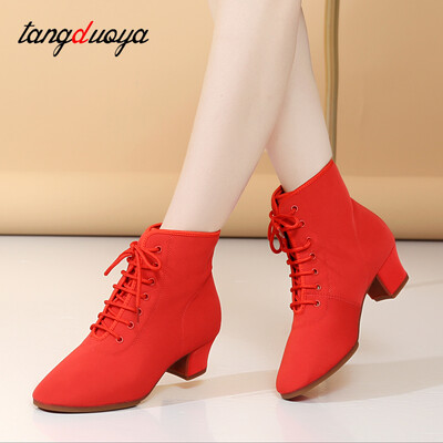 Pantofi de dans latin pentru femei, cizme de dans salsa jazz, tocuri înalte, 3,5 cm/5,5 cm, pantofi de dans pentru adulți în aer liber