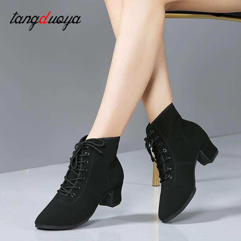 Naiste ladina kõrgklassi tantsujalatsid Salsa Jazz tantsusaapad Naiste kõrged kontsad 3,5 cm/5,5 cm välistingimustes täiskasvanutele mõeldud tantsutossud