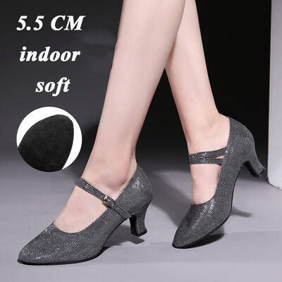 Peotantsujalatsid Naistele Ladina tantsujalatsid Naistele suletud varbaga Salsa kingad madalad kontsad Zapatos Baile Latino Mujer 5cm