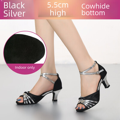 Ženska obuća za latinoameričke plesove Obuća za društvene četvrtaste plesove za odrasle Mekani potplat Prozračna ravnoteža Lagana Otporna na mirise Otporna na habanje