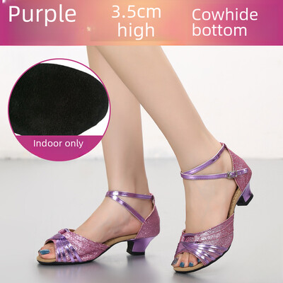 Ženska obuća za latinoameričke plesove Obuća za društvene četvrtaste plesove za odrasle Mekani potplat Prozračna ravnoteža Lagana Otporna na mirise Otporna na habanje