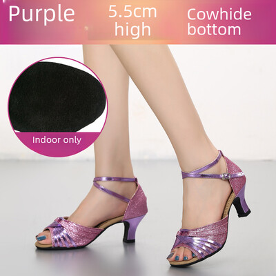 Ženska obuća za latinoameričke plesove Obuća za društvene četvrtaste plesove za odrasle Mekani potplat Prozračna ravnoteža Lagana Otporna na mirise Otporna na habanje