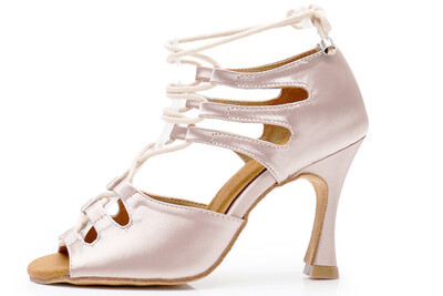 DILEECHI ladina tantsu kingad Lace-Up naiste peotantsukingad laiad/ kitsad Salsa kuuba konts 9cm nahast/pronksist satiinkingad