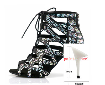 ladina tantsukingad naine Jazz Salsa Ballroom Ladina tantsujalatsid Kõrge kontsaga tantsimiseks mõeldud naistele treenimine naistele mustad tantsukingad