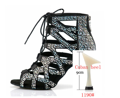 ladina tantsukingad naine Jazz Salsa Ballroom Ladina tantsujalatsid Kõrge kontsaga tantsimiseks mõeldud naistele treenimine naistele mustad tantsukingad