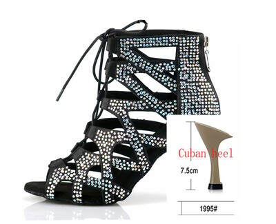 ladina tantsukingad naine Jazz Salsa Ballroom Ladina tantsujalatsid Kõrge kontsaga tantsimiseks mõeldud naistele treenimine naistele mustad tantsukingad