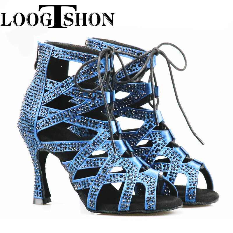 ladina tantsukingad naine Jazz Salsa Ballroom Ladina tantsujalatsid Kõrge kontsaga tantsimiseks mõeldud naistele treenimine naistele mustad tantsukingad